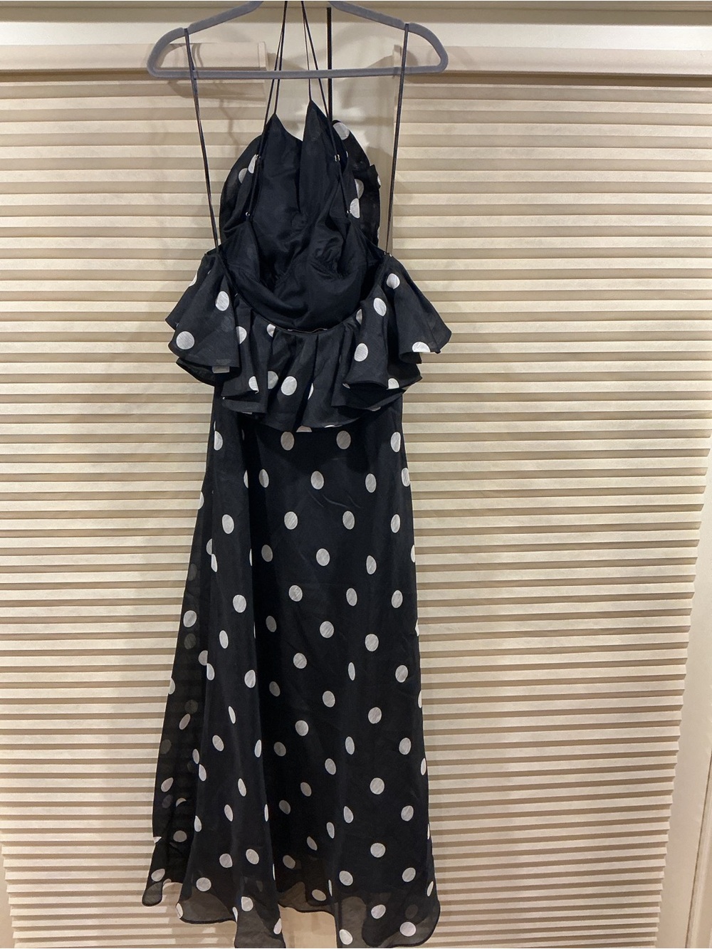 NWOT Zimmerman Black Polka Dot Halter Gown, Size AU 2 = M - Picture 11 of 15